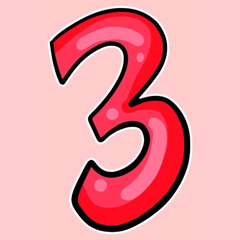 Three - 3 - Number 3 - Number 3