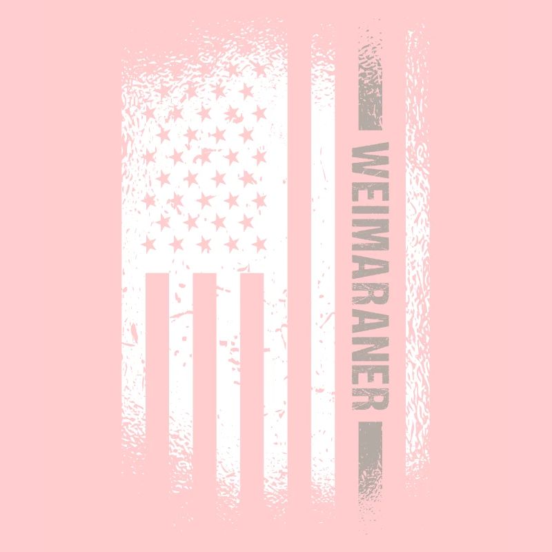 Braque de Weimar Us Flag