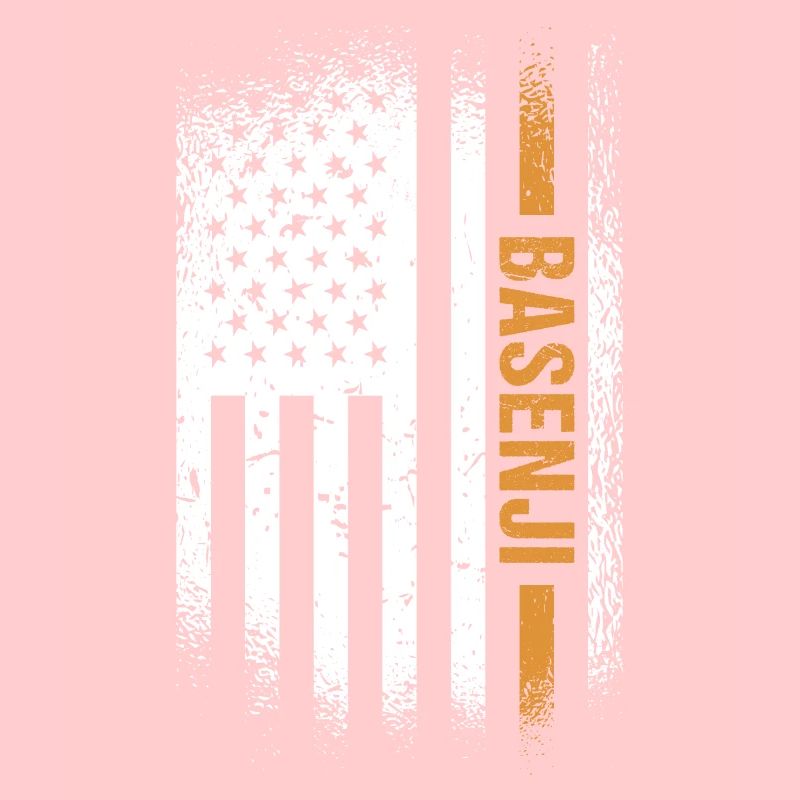 Chien Basenji Us drapeau