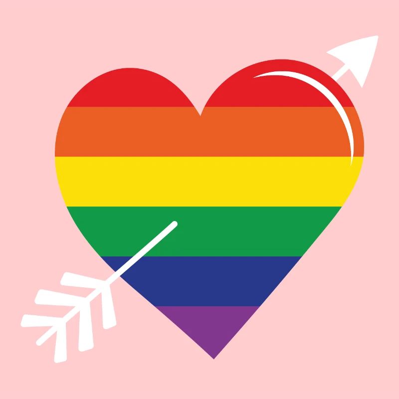 Pfeil Regenbogenherz Stolz