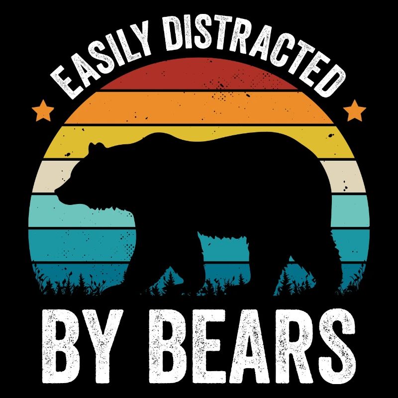 Facilement distrait par les ours rétro