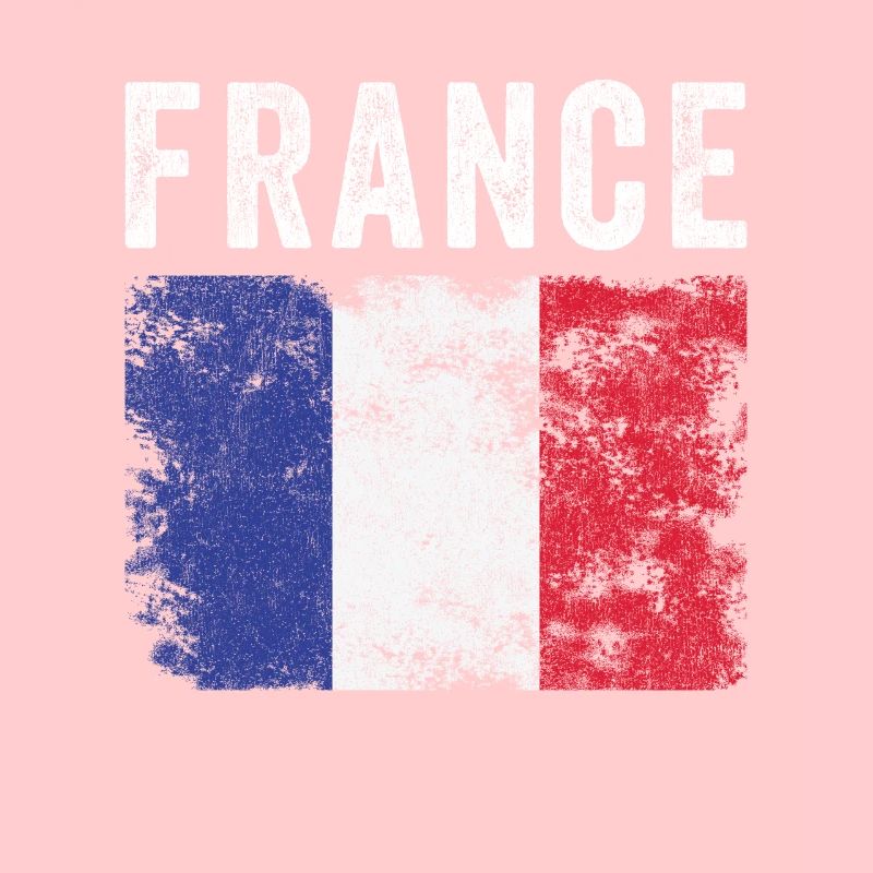 France Flag Distressed - Drapeau Français