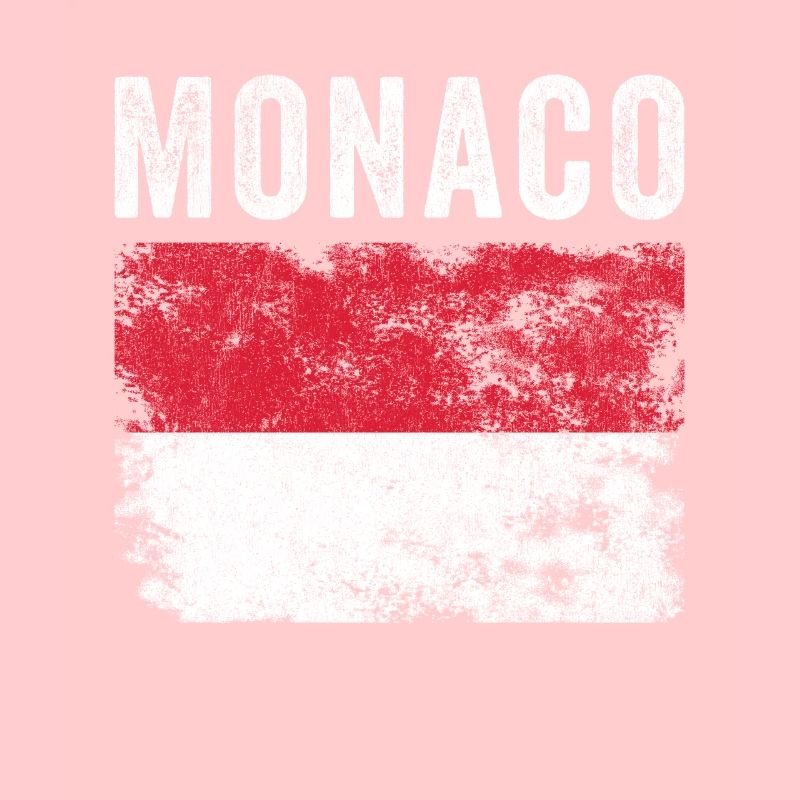 Monaco Flag Distressed - Drapeau monaquin