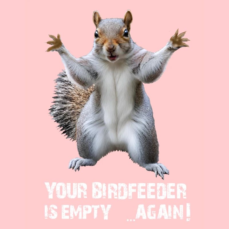 SQUIRREL, YOUR BIRDFEEDER IS EMPTY AGAIN!