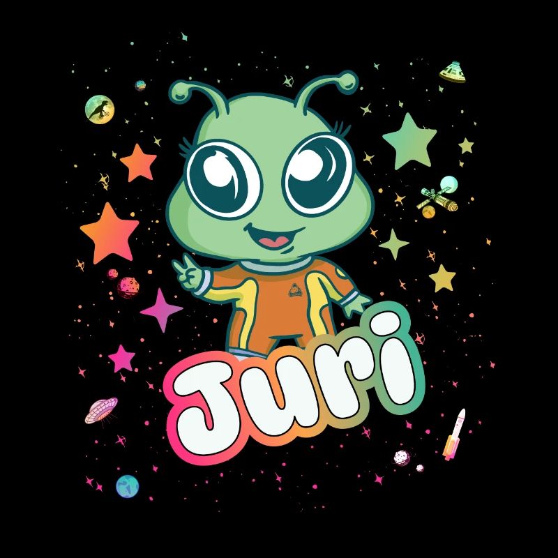JURI - Beautiful boy name with cute alien