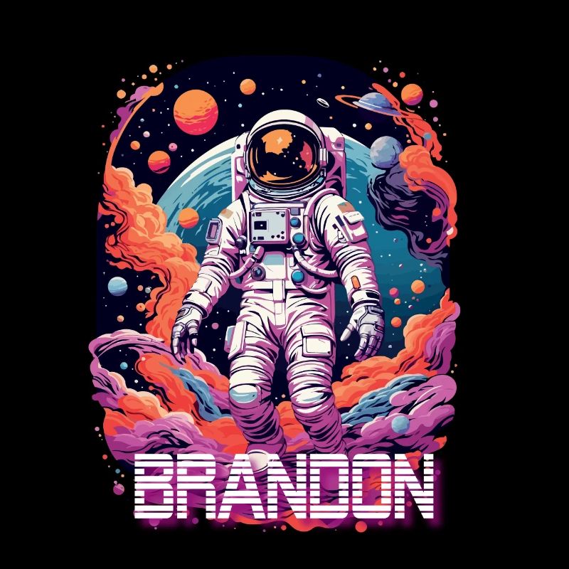 BRANDON - Beau nom de garçon avec astronaute cool