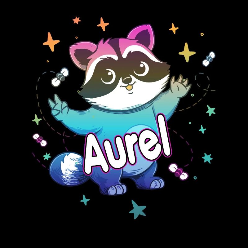 AUREL - Schöner Jungen Name mit süßem Waschbär