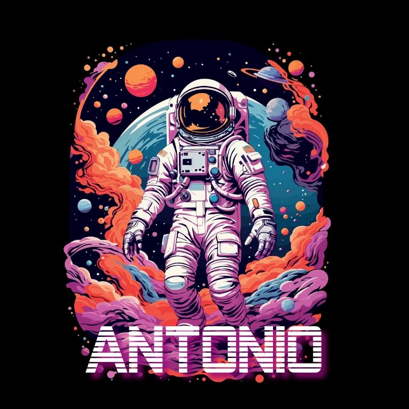 ANTONIO - Beau prénom de garçon avec astronaute cool