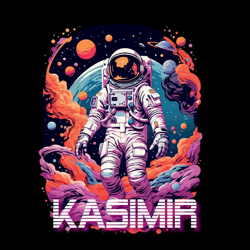KASIMIR - Beautiful boy name with cool astronaut