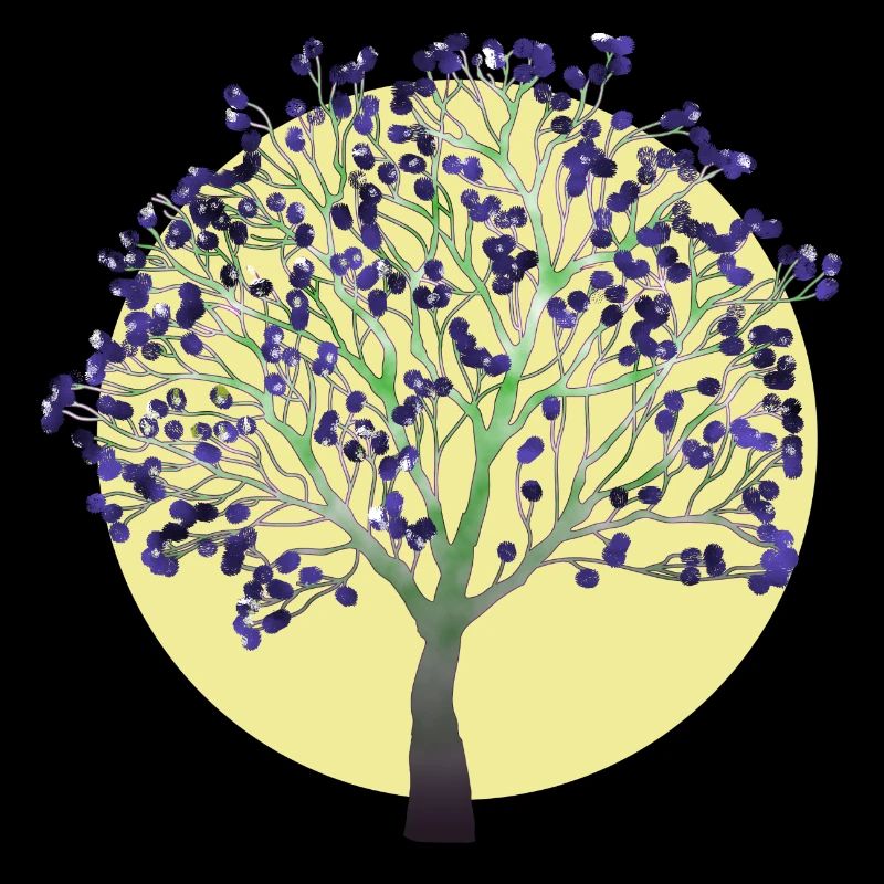 Baum, lila