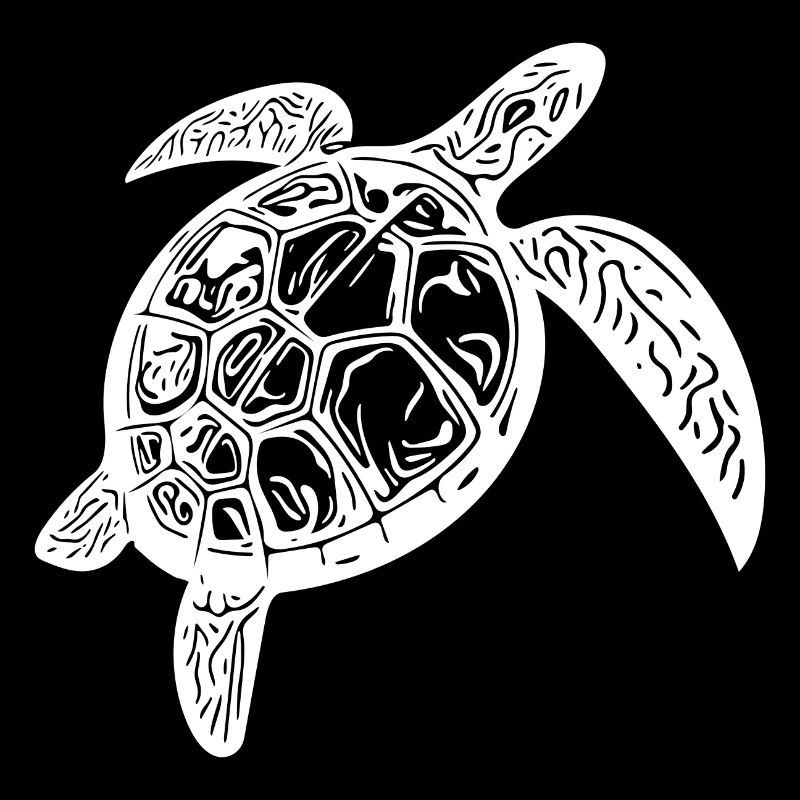 Vintage Hawksbill Turtle - Sea Turtle