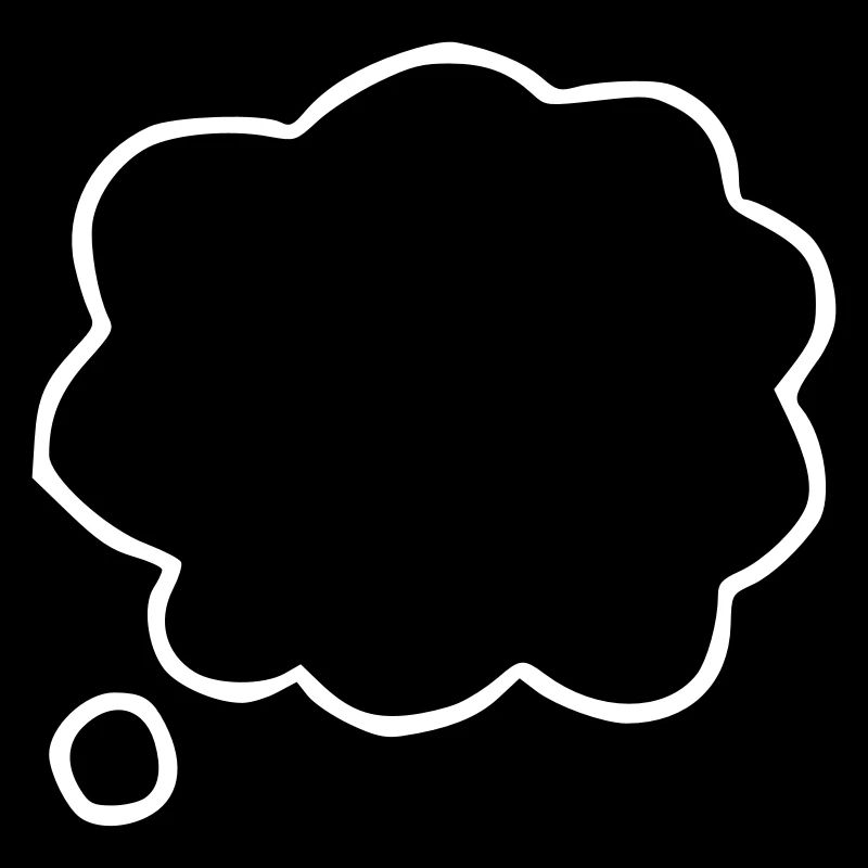 Emoji Thought Bubble Sketch White