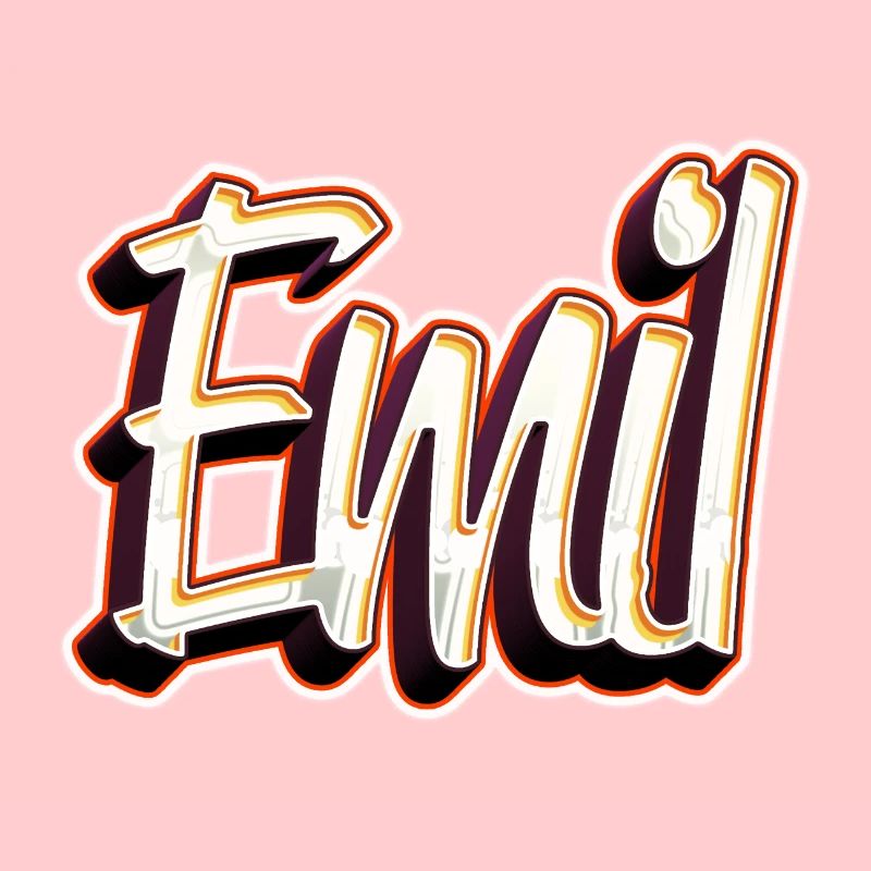 Emil Prénom Nom Graffiti Design