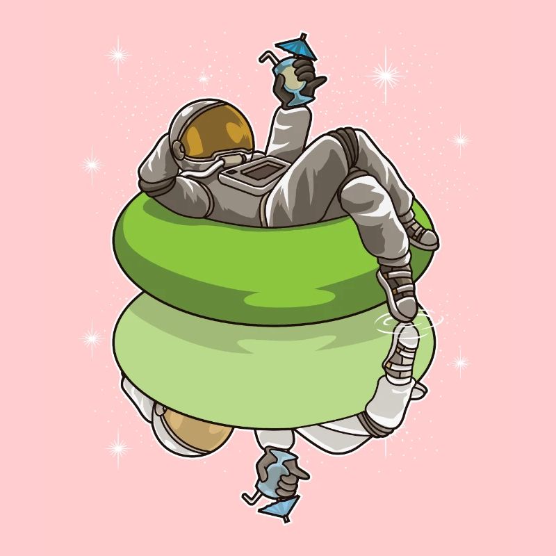Pool Party Astronaut - Summer Space