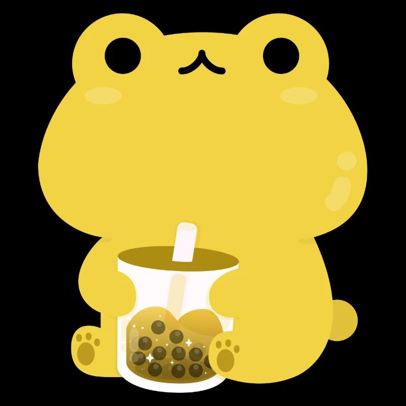Yellow Boba Frog