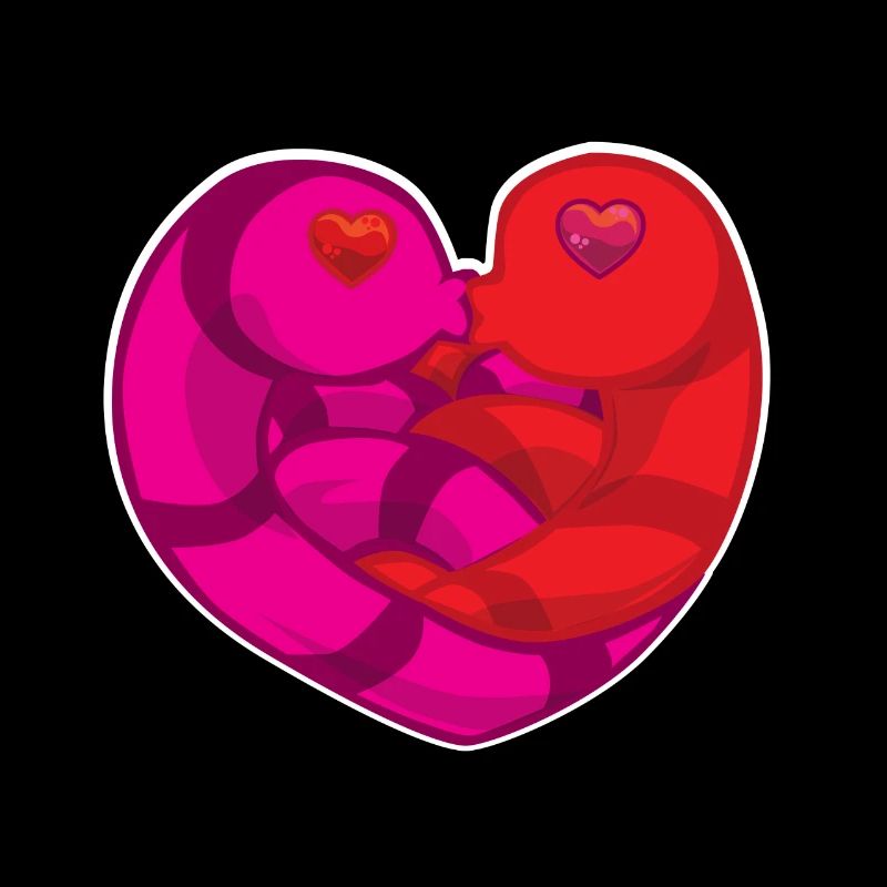Wurm Würmchen Herz Liebe Valentinstag Fun Geschenk