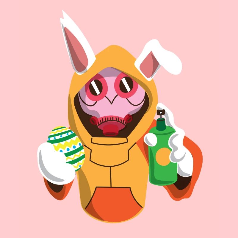 Bunny easter eggs color easter cute sweet gift