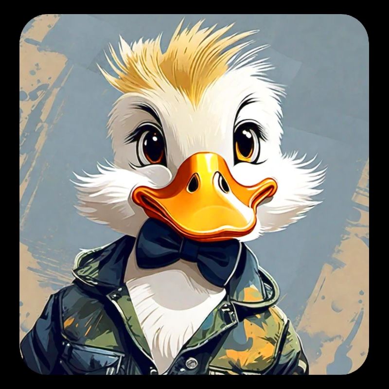 Freche kleine Ente mit Fliege