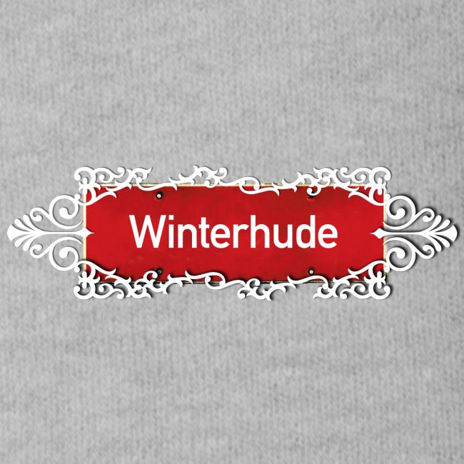Hamburg Winterhude Ortschild mit Ornament
