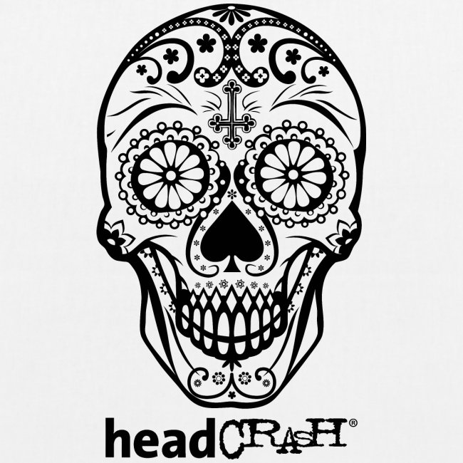 Skull & Logo svart