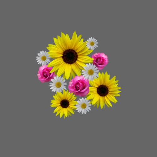 Sonnenblumen, Rosen, Margeriten, Blumen, floral - Bio-Stoffbeutel