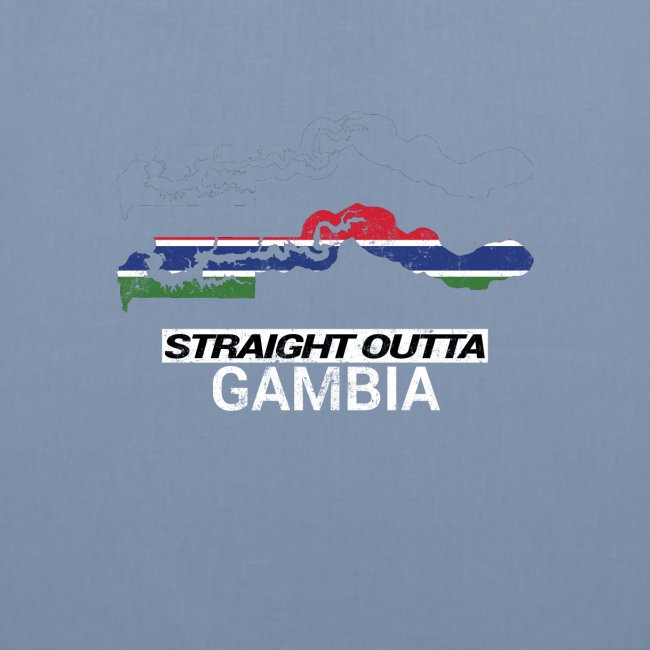 Straight Outta Gambia country map & flag