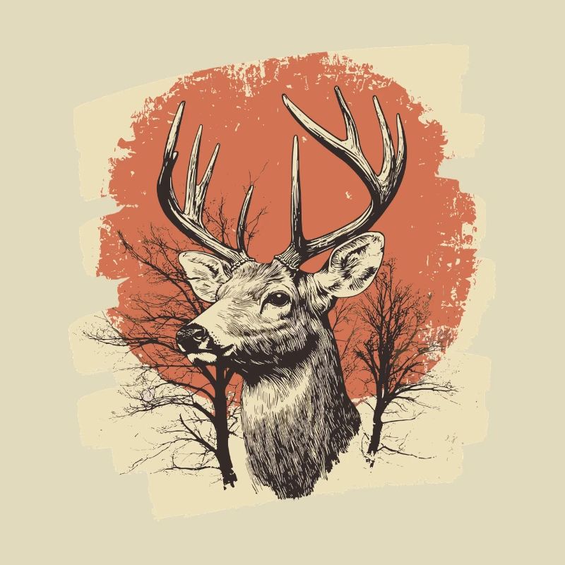 Hirsch mit Geweih