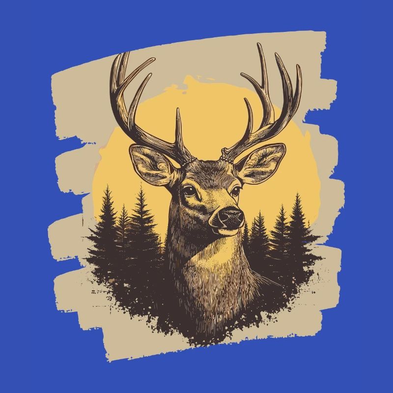 Hirsch mit Geweih