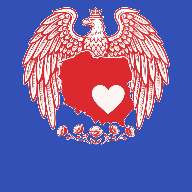 Polish Eagle Heart Map Design