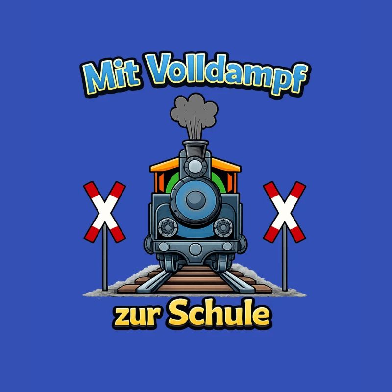 Dampflok zur Schule Einschulung 