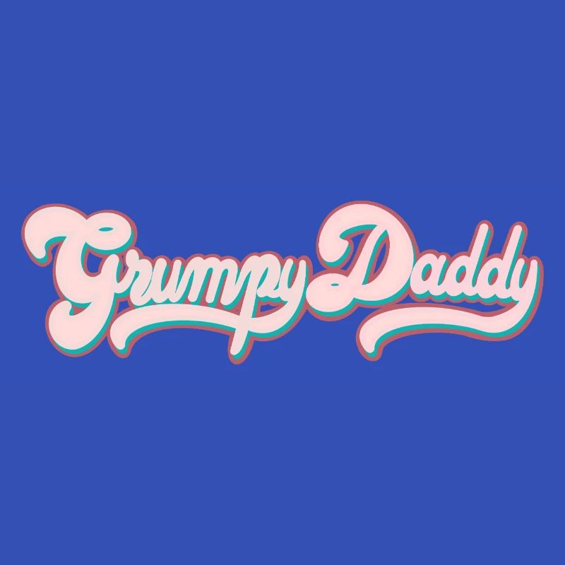 Grumpy Daddy Retro Script - Farbe "Sports Bra"