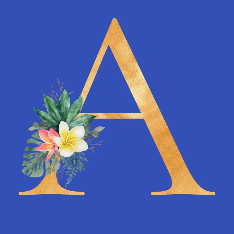 Customizable Monogram A Tropical Botany