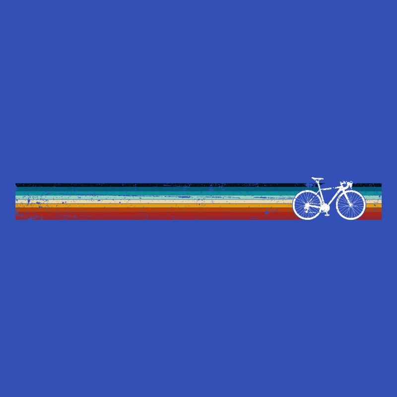 Rainbow Stripe Bicycle Silhouette