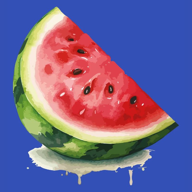 Tranche de pastèque à l’aquarelle
