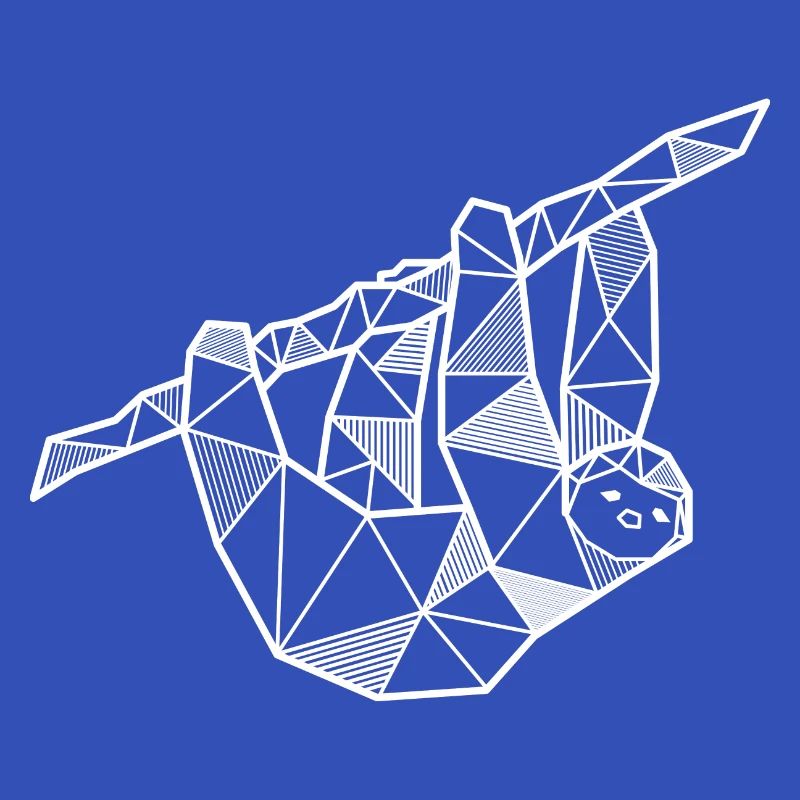 Faultier sloth geometrisch Geschenk Hipster eck