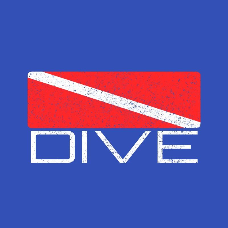 Dive | Conception de plongée avec drapeau de plongée pour les plongeurs