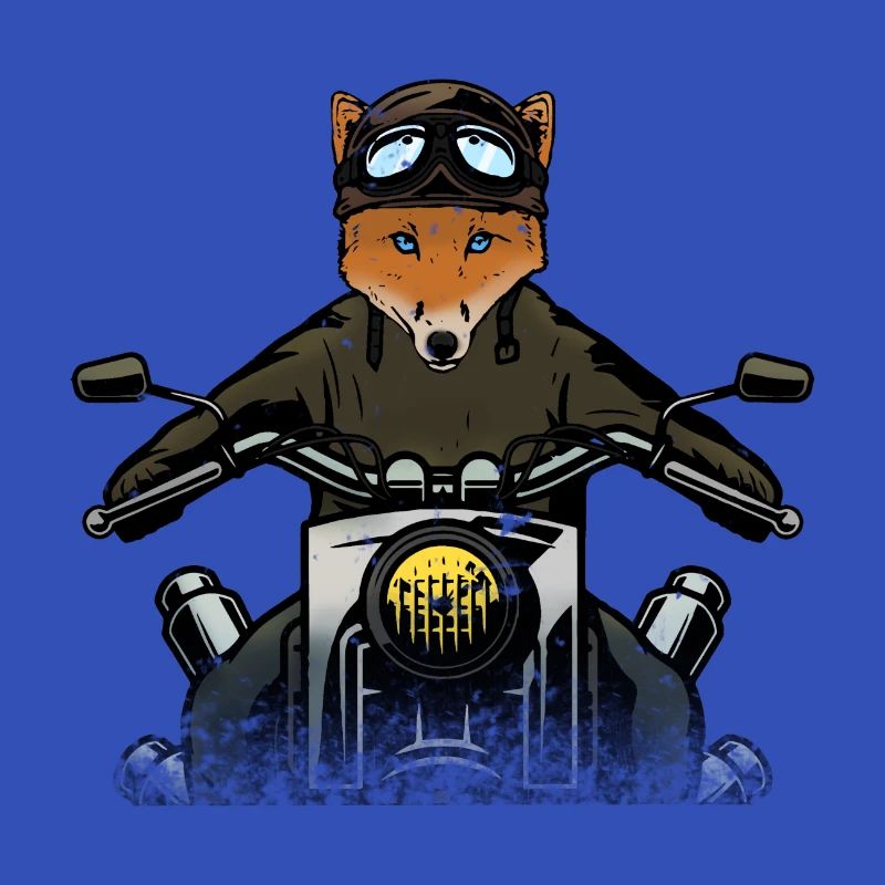 Fuchs der Motorradfahrer