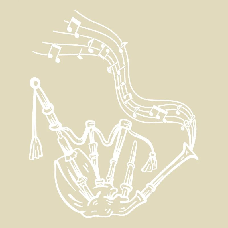 Cornemuse avec notes de musique Lecteur de cornemuse Cornemuse