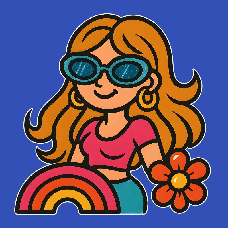Fille d’été rétro - Look Flower Power