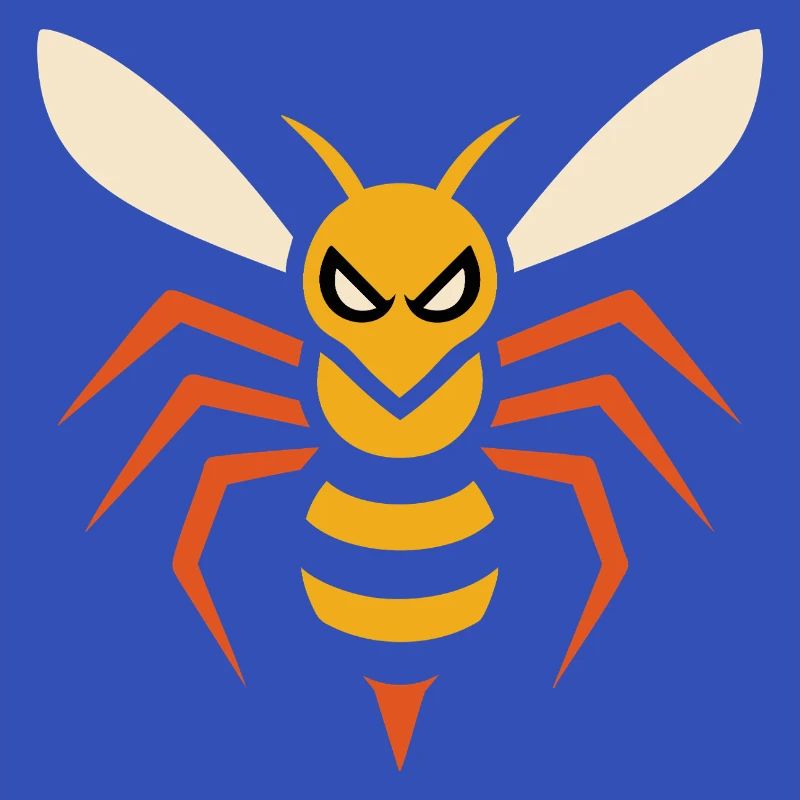Angry Hornet – angular insect graphic