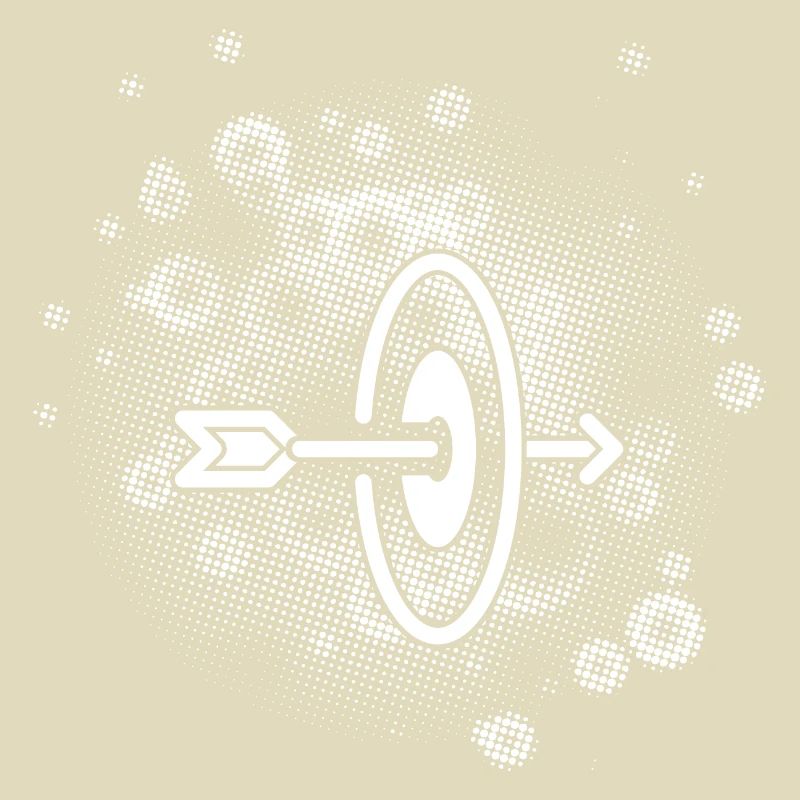 Flèche avec arrière-plan de points