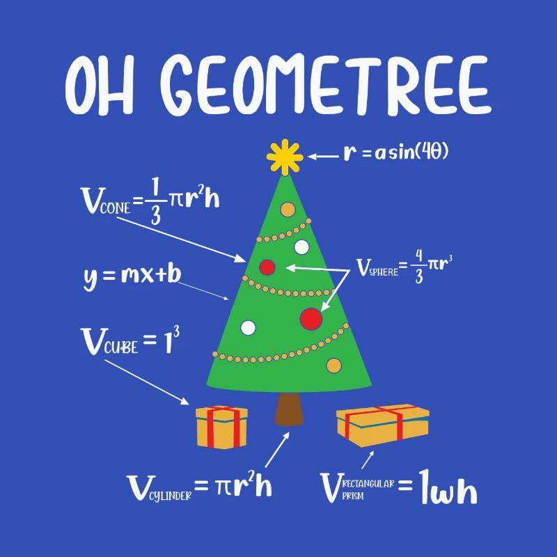 Math Quote Funny Math Geometry Xmas Tree Geometree