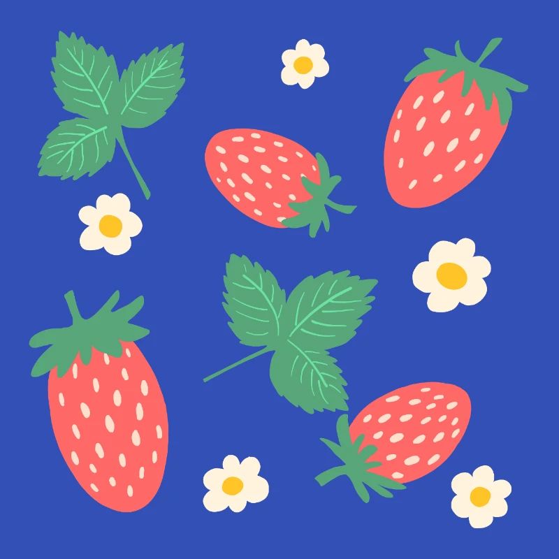 Hübsche wilde Erdbeeren Illustration
