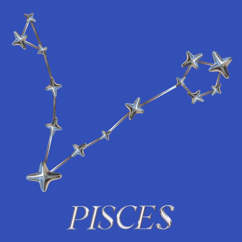Pisces Constellation – Minimalist Silver Constellation