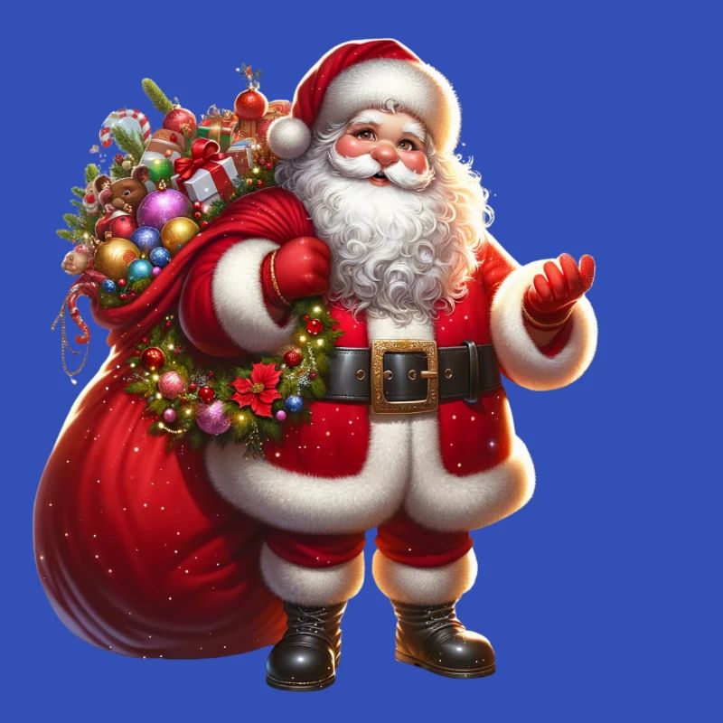 Weihnachtsmann mit Geschenksäckchen