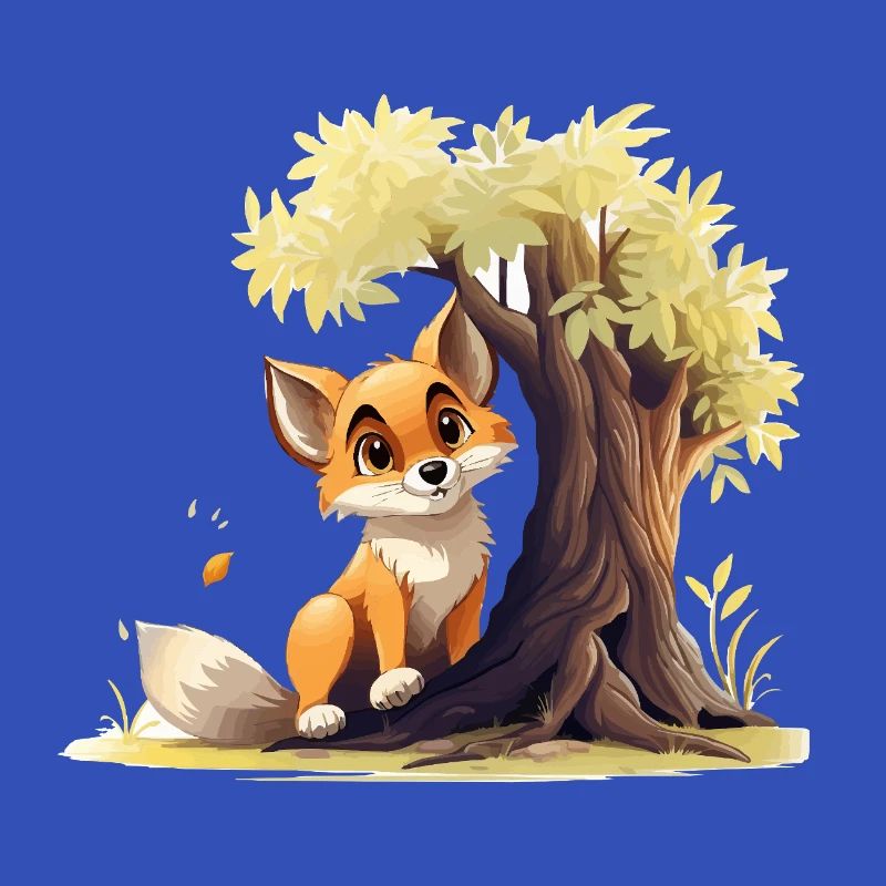 Waldfuchs am goldenen Baum