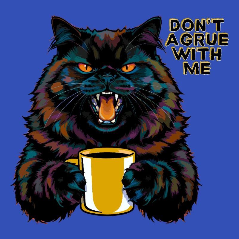 Chat avec la phrase « Ne discute pas avec moi »