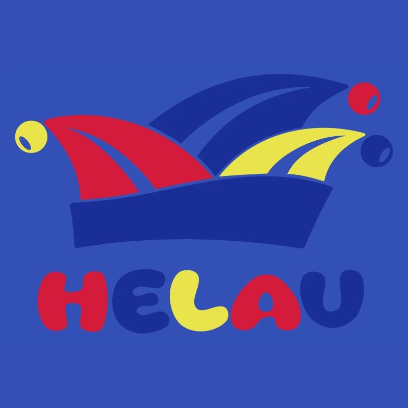 Fasching Narrenkappe Helau 1, 2 oder 3 Farben