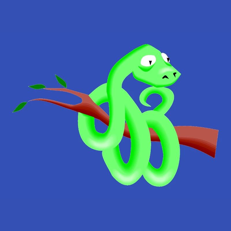 Schlangen Comic Kinder Geschenk Niedlich Python