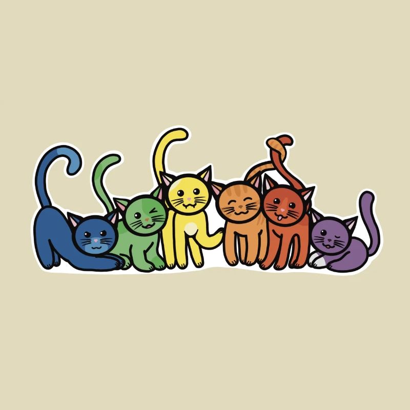Regenbogen Katzen